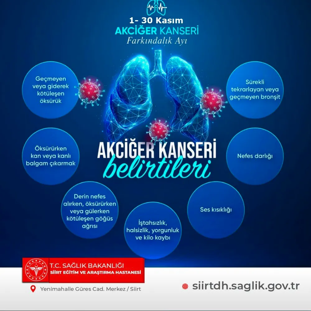 Siirt’te Akciğer Kanseri Farkındalık Ayı Etkinlikleri