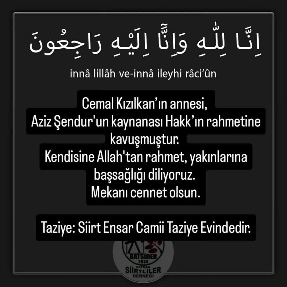 Siirt Şendur ve Kızılkan Ailelerinin Acı Günü