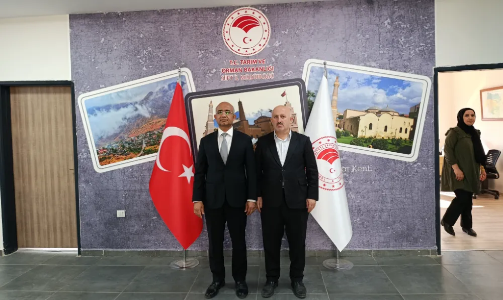 SİİRT HABERCİ YÖNETİM KURULU BAŞKANI ŞAKİR EROL’DAN TARIM VE ORMAN İL MÜDÜRÜ MUSTAFA SANVERDİ’YE ZİYARET