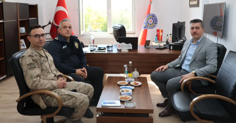Siirt Kurtalan Kaymakamı Samet Serin’den Emniyet Müdürlüğü’ne Ziyaret