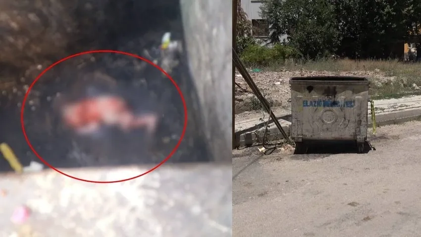 Elazığ’da çöp konteynerinde yeni doğmuş bebek bulundu
