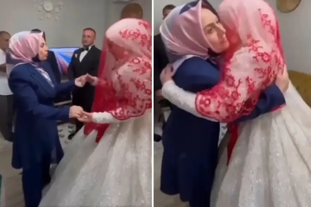 Annenin gelinlikle evden çıkan kızına söylediği sözler tartışma yarattı