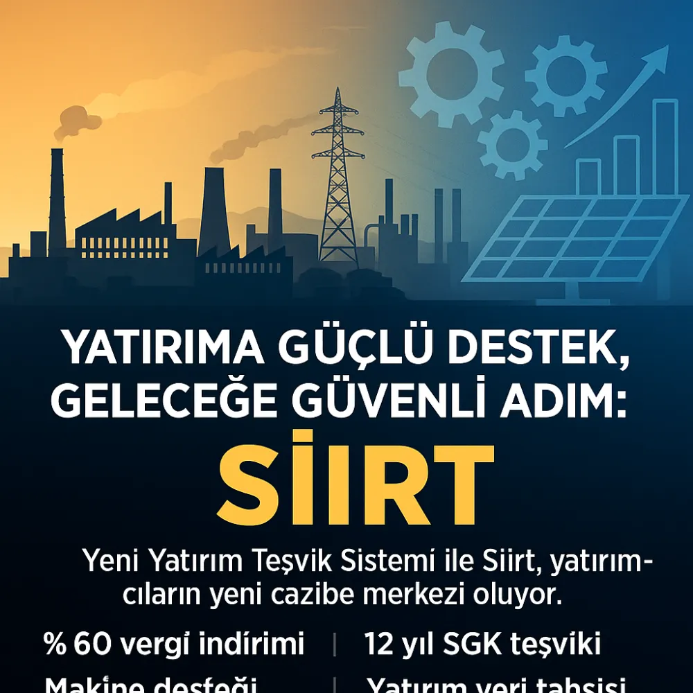 Siirt, Yeni Yatırım Teşvik Sistemi ile Yatırımın Yeni Cazibe Merkezi Oluyor