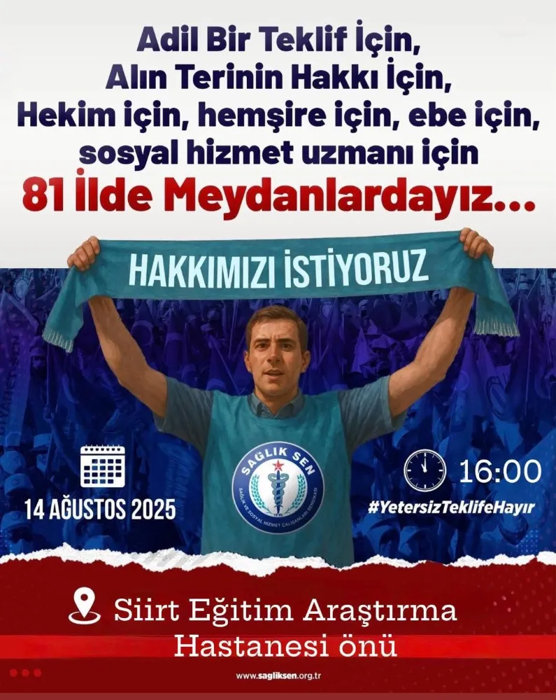 Sağlık Emekçileri 81 İlde Alanlarda: Siirt’te Eylem Çağrısı