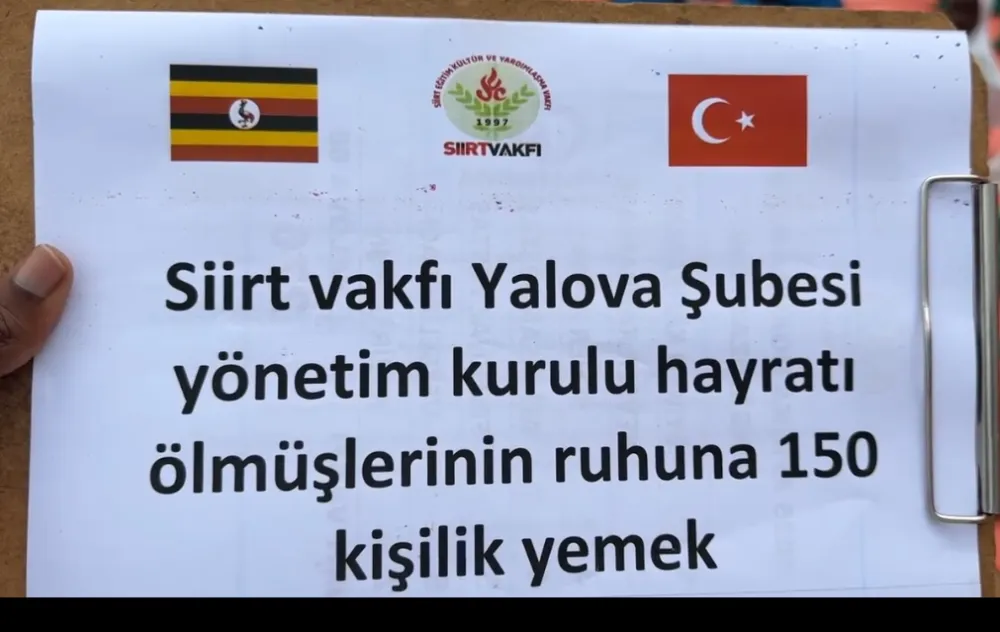 Yalova Siirt Vakfı’ndan Uganda’daki Yetimlere Destek