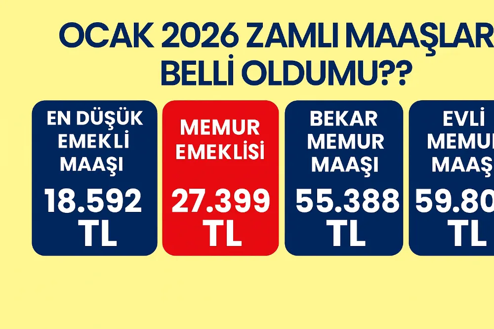 Ocak 2026 Zamlı Maaşlar Belli Oldu mu? İşte İlk Hesaplar!  
