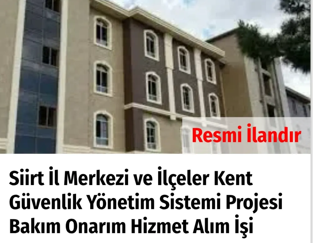 Siirt’te Kent Güvenlik Sistemi İçin İhale Duyuruldu