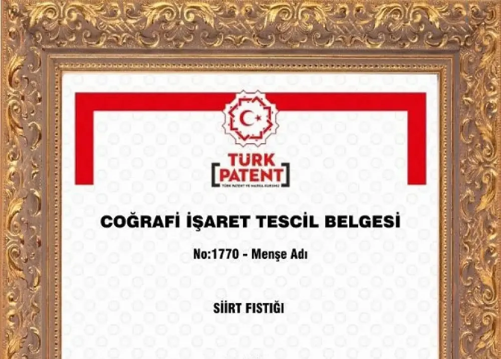 Siirt Fıstığı, Mahreç İşaretiyle Tescillendi! İşte Siirt’in Tescilli 11 Ürünü