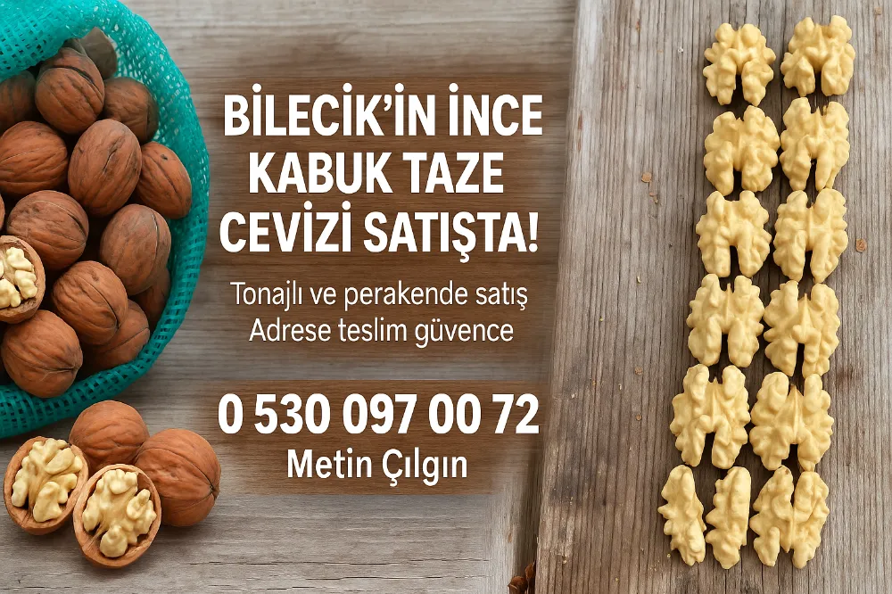 “Bilecik’in İnce Kabuklu Taze Cevizi Satışa Sunuldu”